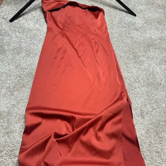 By Anthropologie Strapless Cowl-Back Midi Dress NWT - Picture 2 of 5